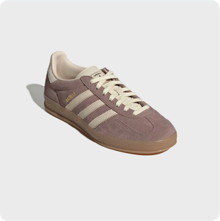 adidas Gazelle Sneakers – Taupe & Cream with Gum Sole