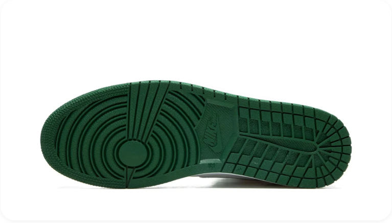 Air Jordan 1 High-Top Sneakers – Green, White & Silver