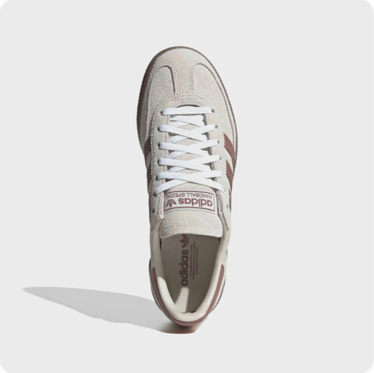 adidas Spezial Low-Top Sneakers – Cream & Dusty Rose with Gum Sole