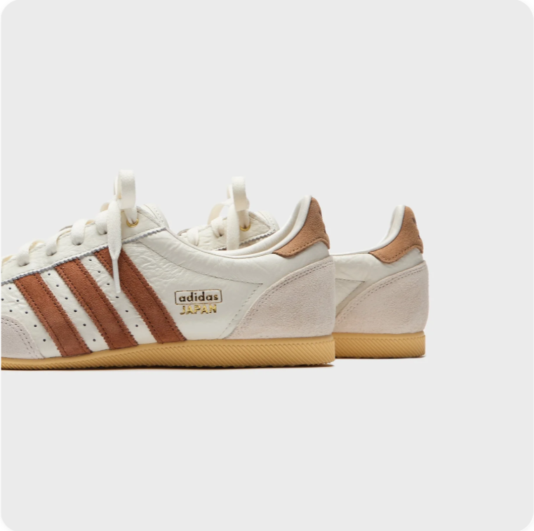 adidas Japan Low-Top Sneakers – Cream & Brown with Gum Sole