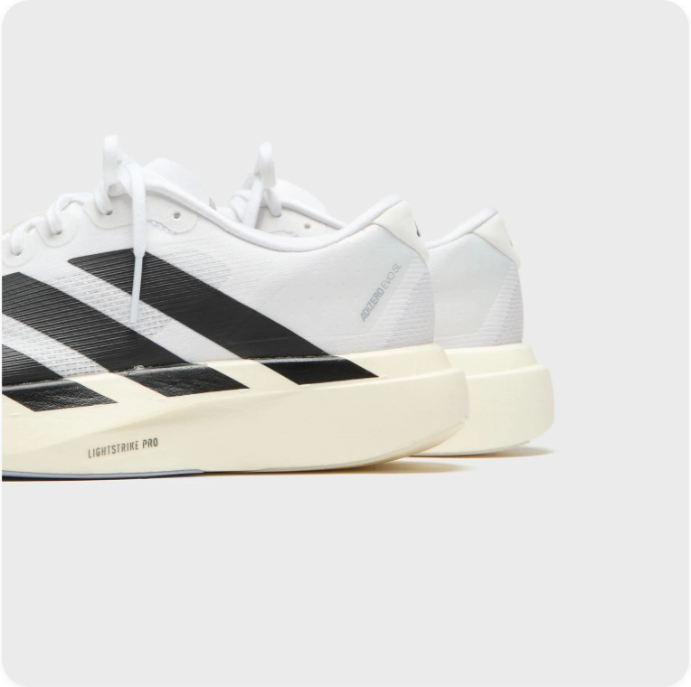adidas Low-Top Sneakers – White & Black with Cream Sole