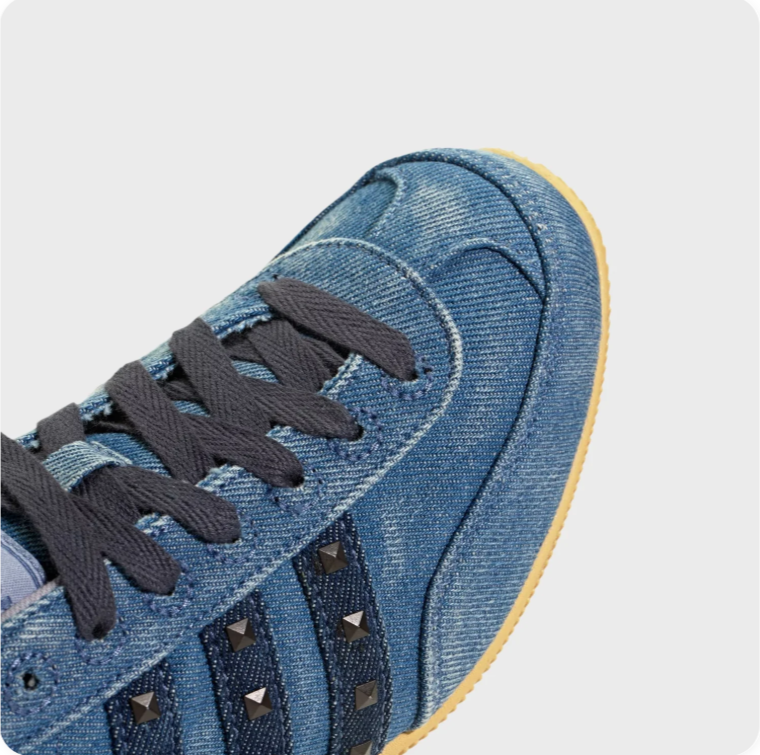 adidas Japan Low-Top Sneakers – Denim Blue with Dark Stripes & Gum Sole