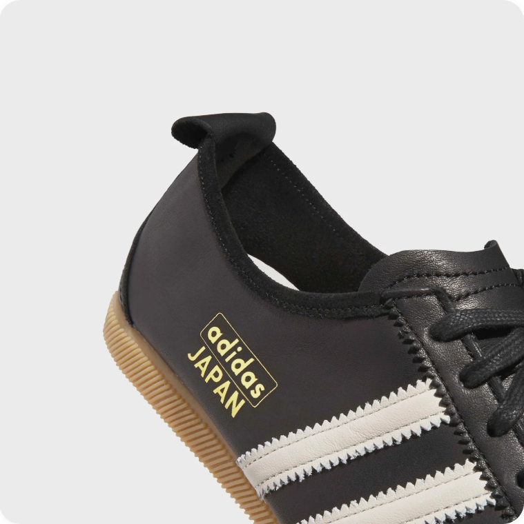 adidas Japan Low-Top Sneakers – Black & Cream with Gum Sole