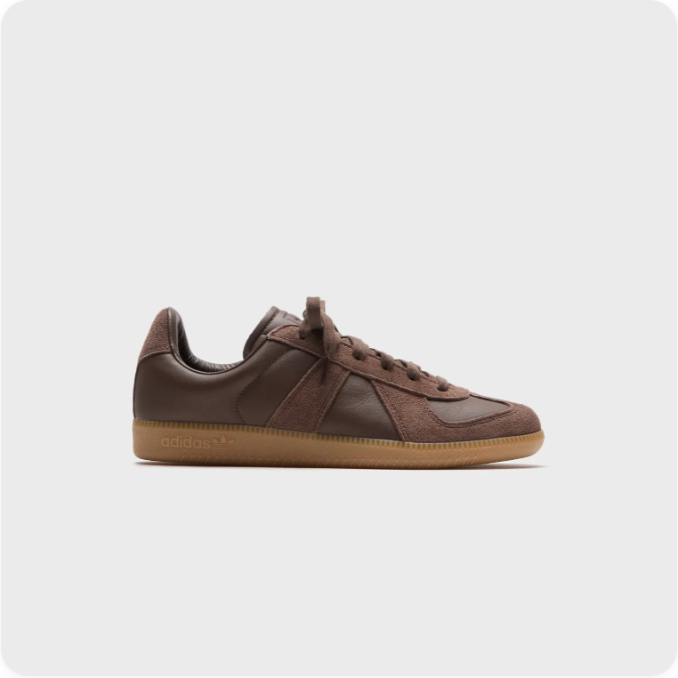 adidas Low-Top Sneakers – Tonal Brown with Gum Sole