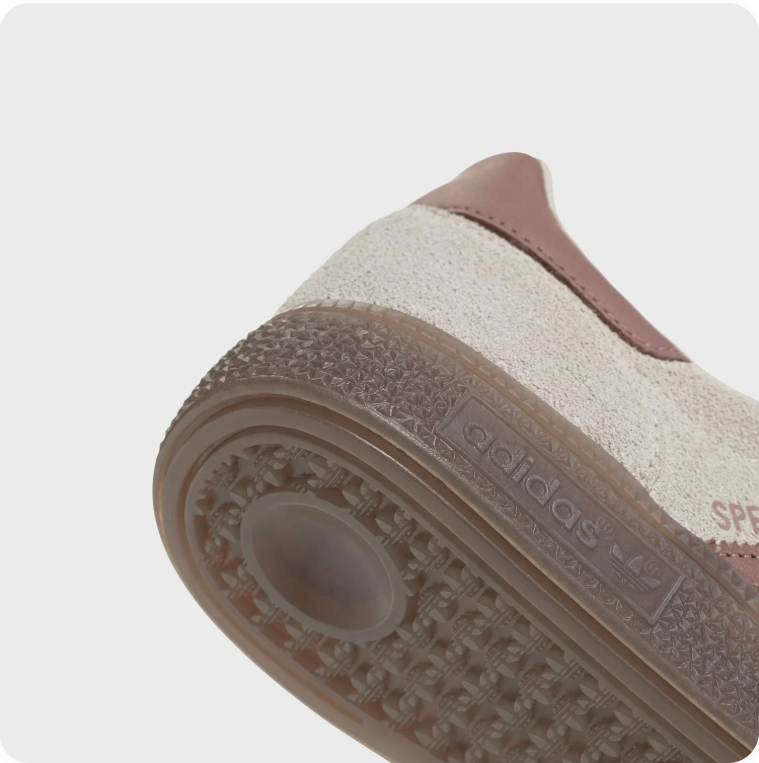 adidas Spezial Low-Top Sneakers – Cream & Dusty Rose with Gum Sole