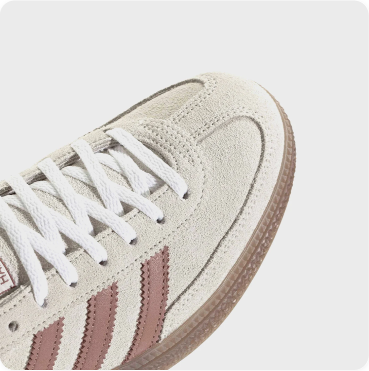 adidas Spezial Low-Top Sneakers – Cream & Dusty Rose with Gum Sole
