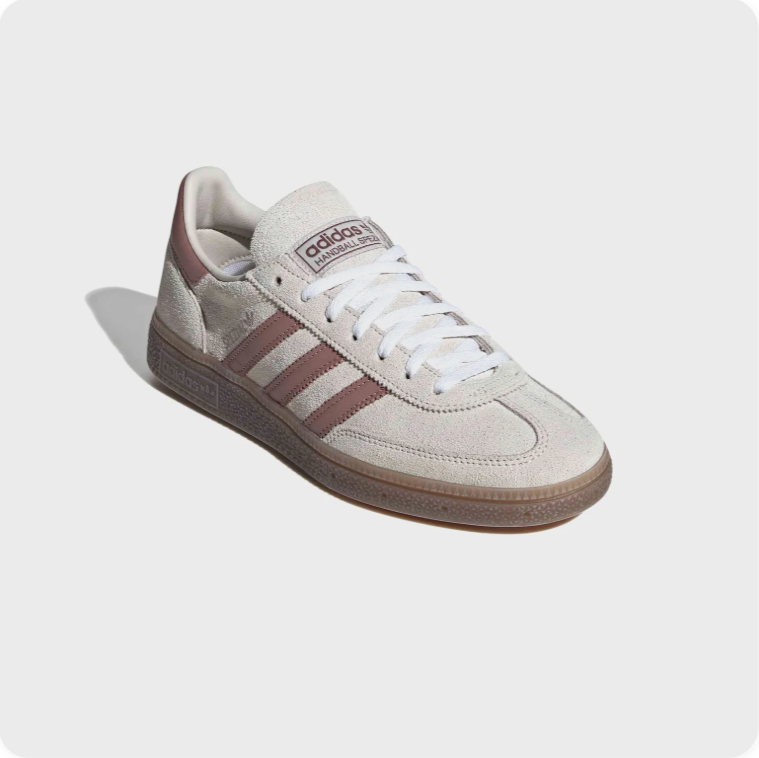 adidas Spezial Low-Top Sneakers – Cream & Dusty Rose with Gum Sole