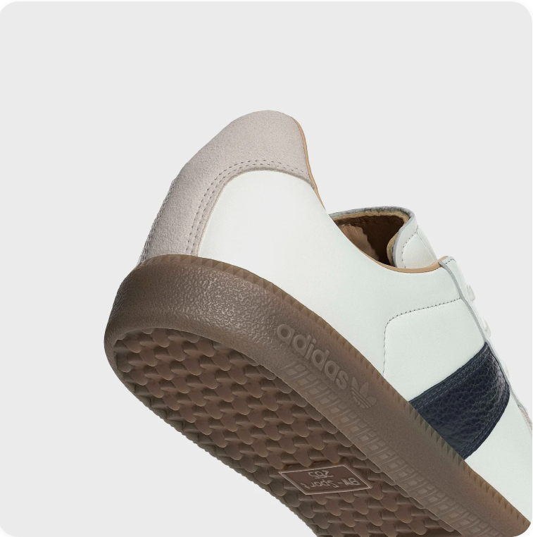 Retro Low-Top Sneakers – White & Cream with Black Side Accents