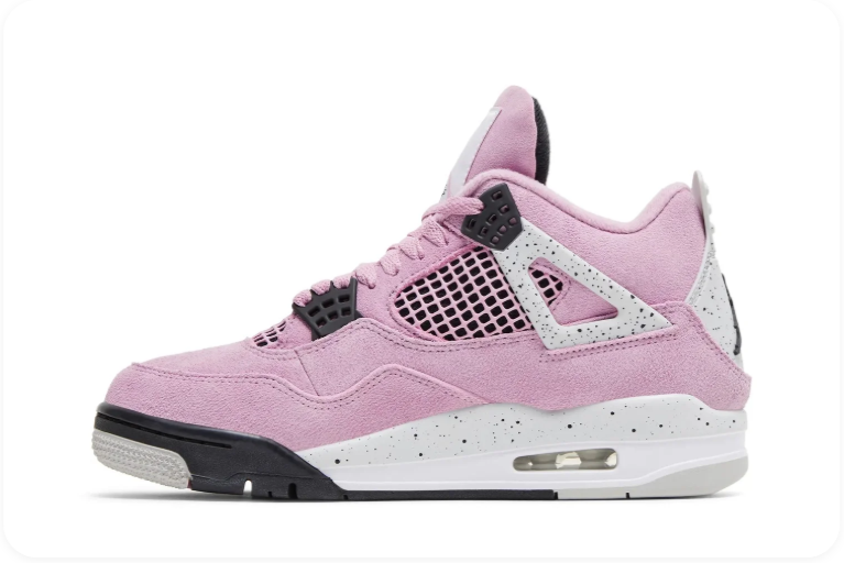 Jordan Mid-Top Sneakers – Pastel Pink with Speckled Grey Accents