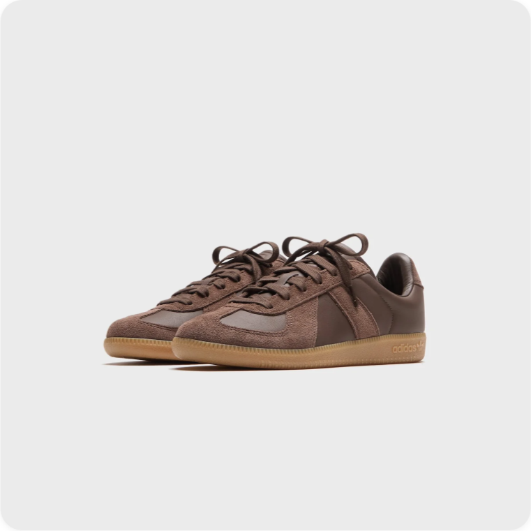 adidas Low-Top Sneakers – Tonal Brown with Gum Sole