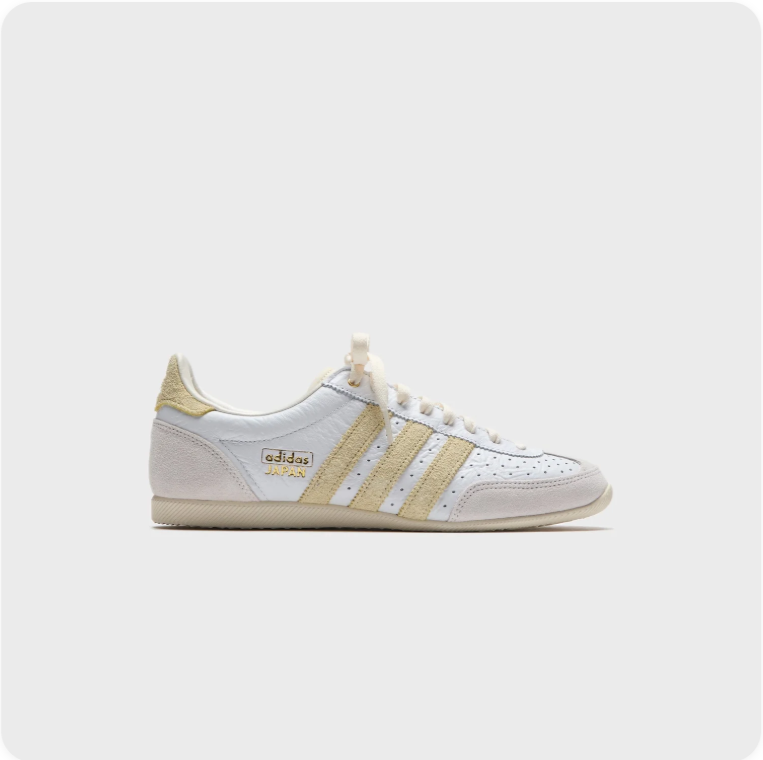 adidas Japan Low-Top Sneakers – White & Pale Yellow