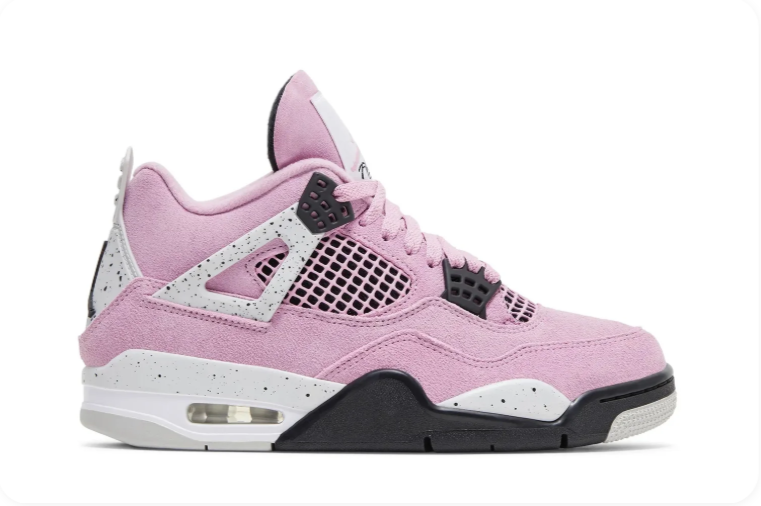 Jordan Mid-Top Sneakers – Pastel Pink with Speckled Grey Accents