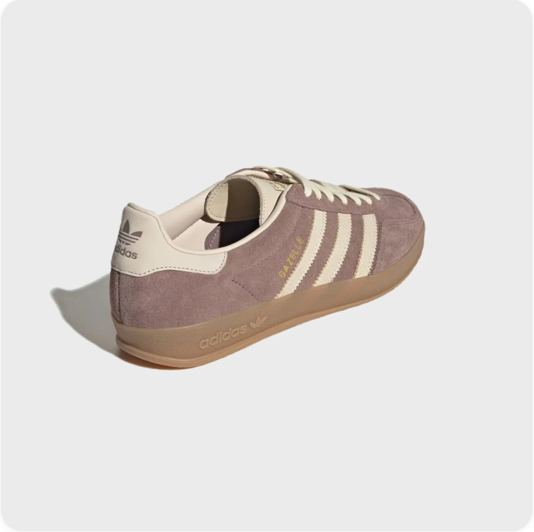 adidas Gazelle Sneakers – Taupe & Cream with Gum Sole