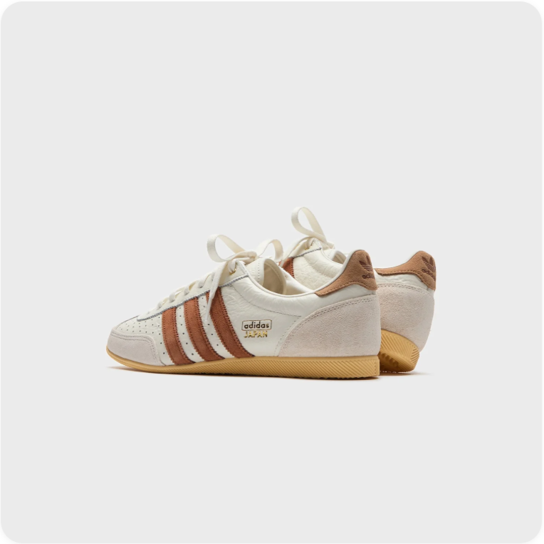 adidas Japan Low-Top Sneakers – Cream & Brown with Gum Sole