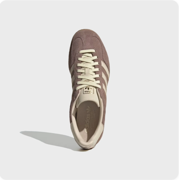 adidas Gazelle Sneakers – Taupe & Cream with Gum Sole
