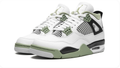 Air Jordan 4 Sneakers – White, Black & Sage Green