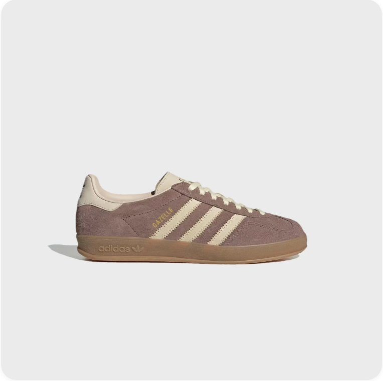 adidas Gazelle Sneakers – Taupe & Cream with Gum Sole