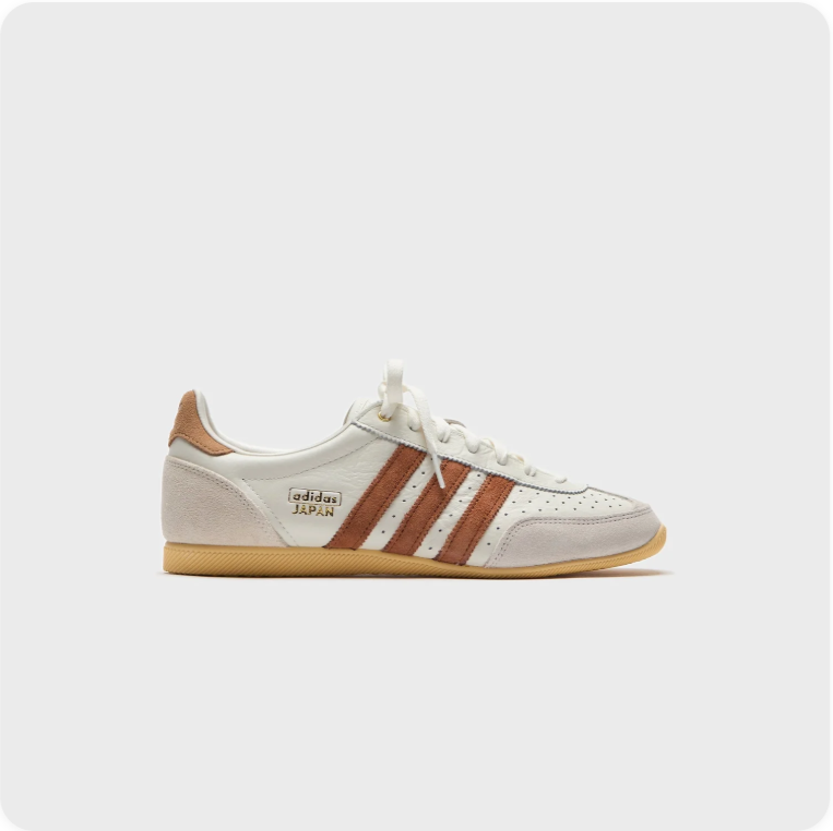 adidas Japan Low-Top Sneakers – Cream & Brown with Gum Sole