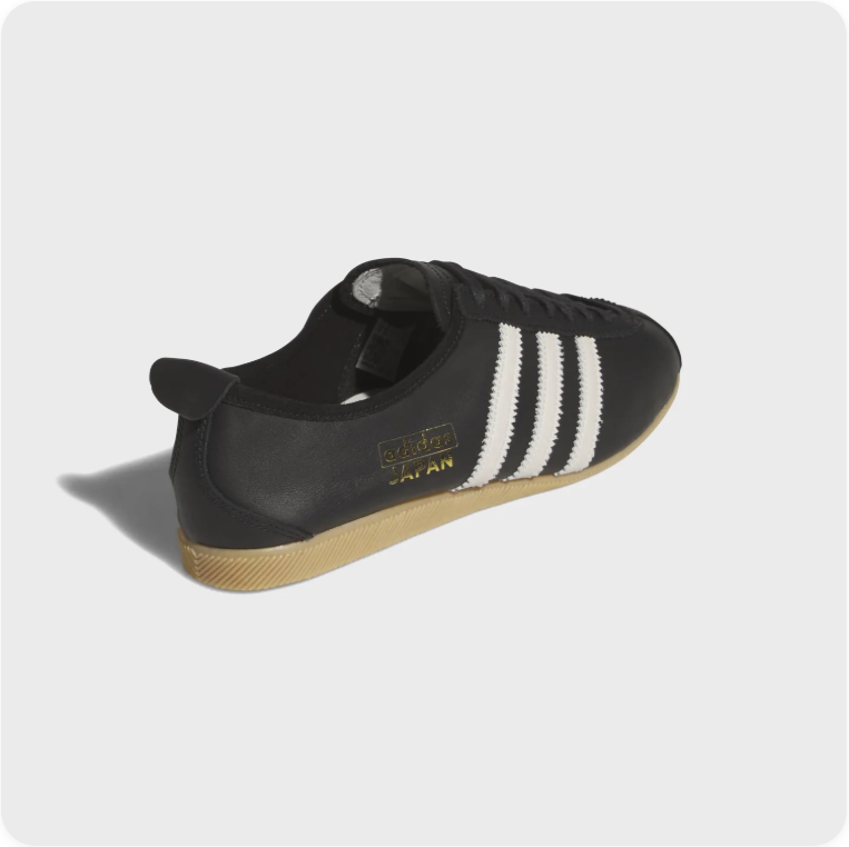 adidas Japan Low-Top Sneakers – Black & Cream with Gum Sole