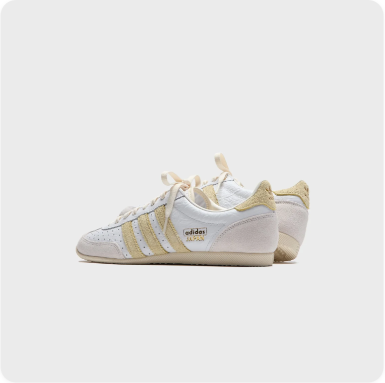 adidas Japan Low-Top Sneakers – White & Pale Yellow