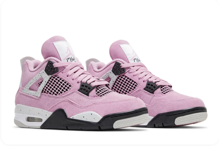 Jordan Mid-Top Sneakers – Pastel Pink with Speckled Grey Accents