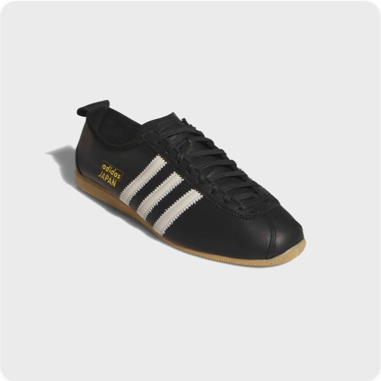 adidas Japan Low-Top Sneakers – Black & Cream with Gum Sole