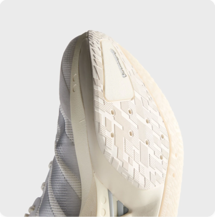 adidas Low-Top Sneakers – White & Grey with Sculpted Cream Sole