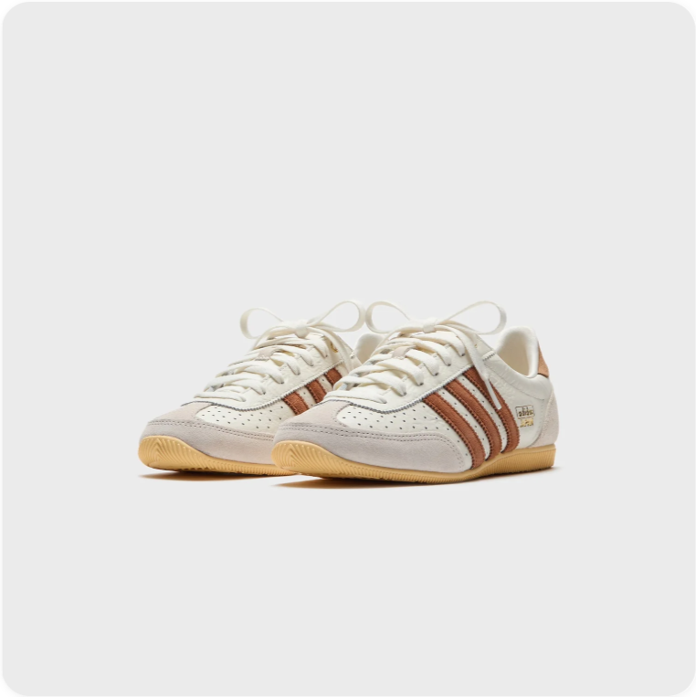 adidas Japan Low-Top Sneakers – Cream & Brown with Gum Sole