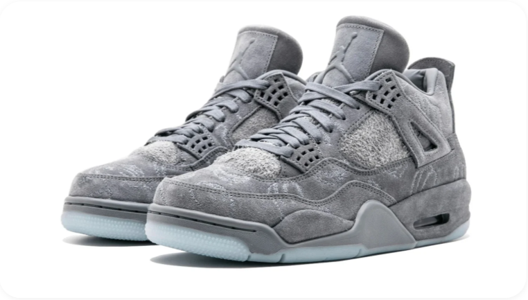 Jordan Mid-Top Sneakers – Tonal Grey with Textured Detailing