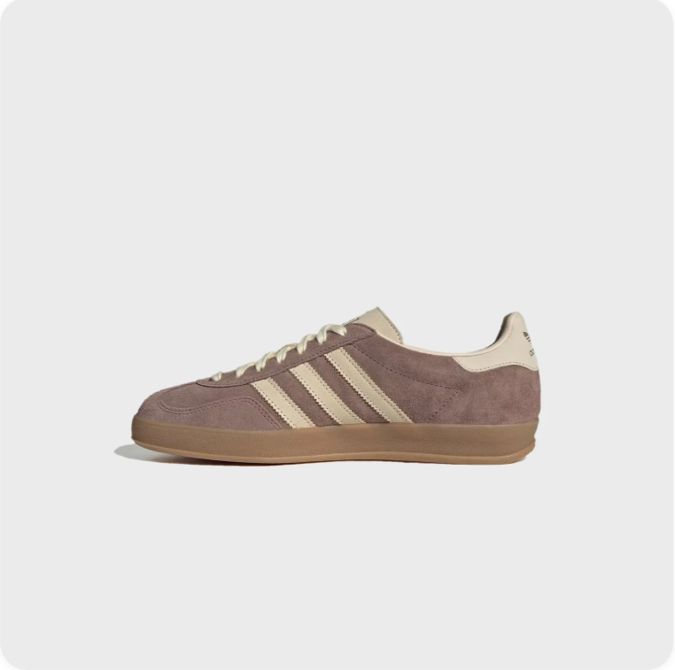 adidas Gazelle Sneakers – Taupe & Cream with Gum Sole