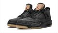 Air Jordan 4 Sneakers – Textured Black with Tan Sole