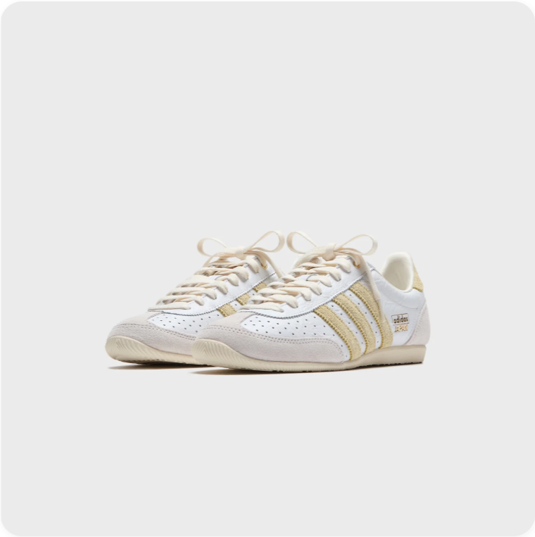 adidas Japan Low-Top Sneakers – White & Pale Yellow