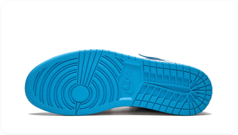 Air Jordan 1 High-Top Sneakers – Blue & White with Deconstructed Detailing
