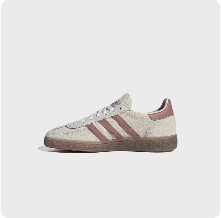 adidas Spezial Low-Top Sneakers – Cream & Dusty Rose with Gum Sole