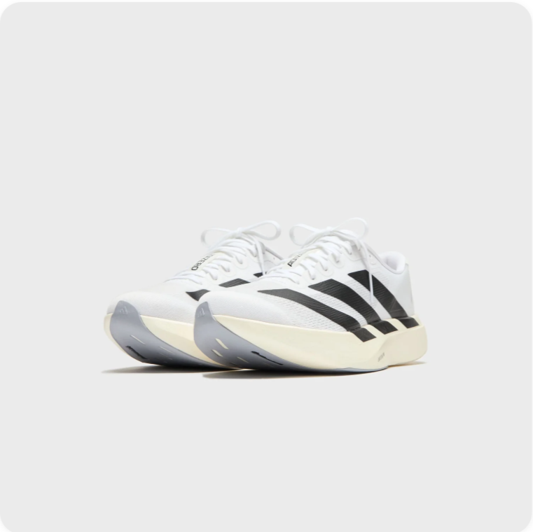 adidas Low-Top Sneakers – White & Black with Cream Sole