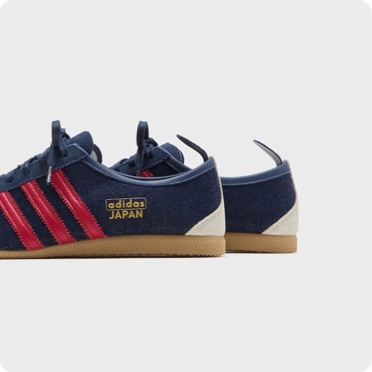 adidas Japan Low-Top Sneakers – Navy & Red with Cream Accents